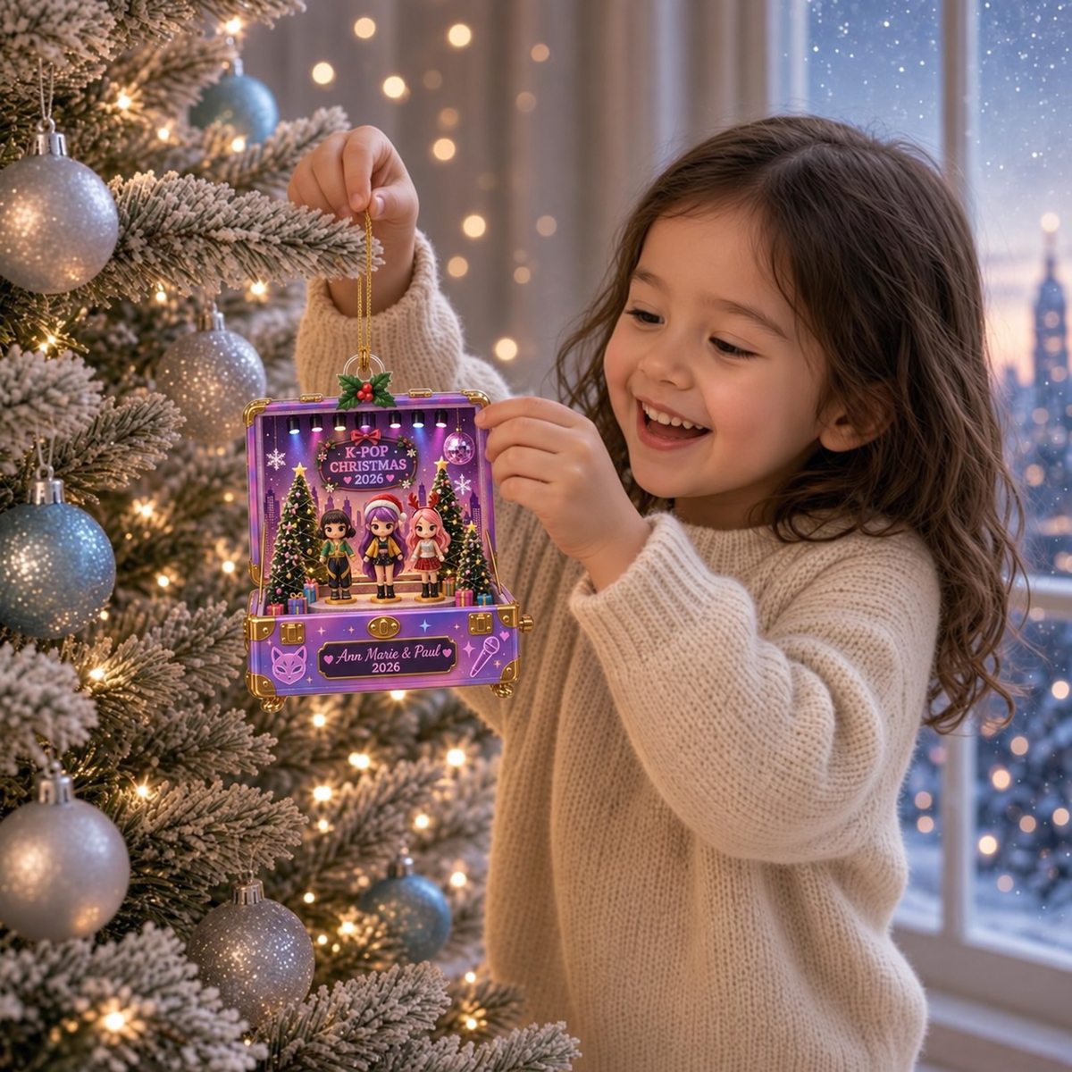Personalized Kpop Christmas Ornament
