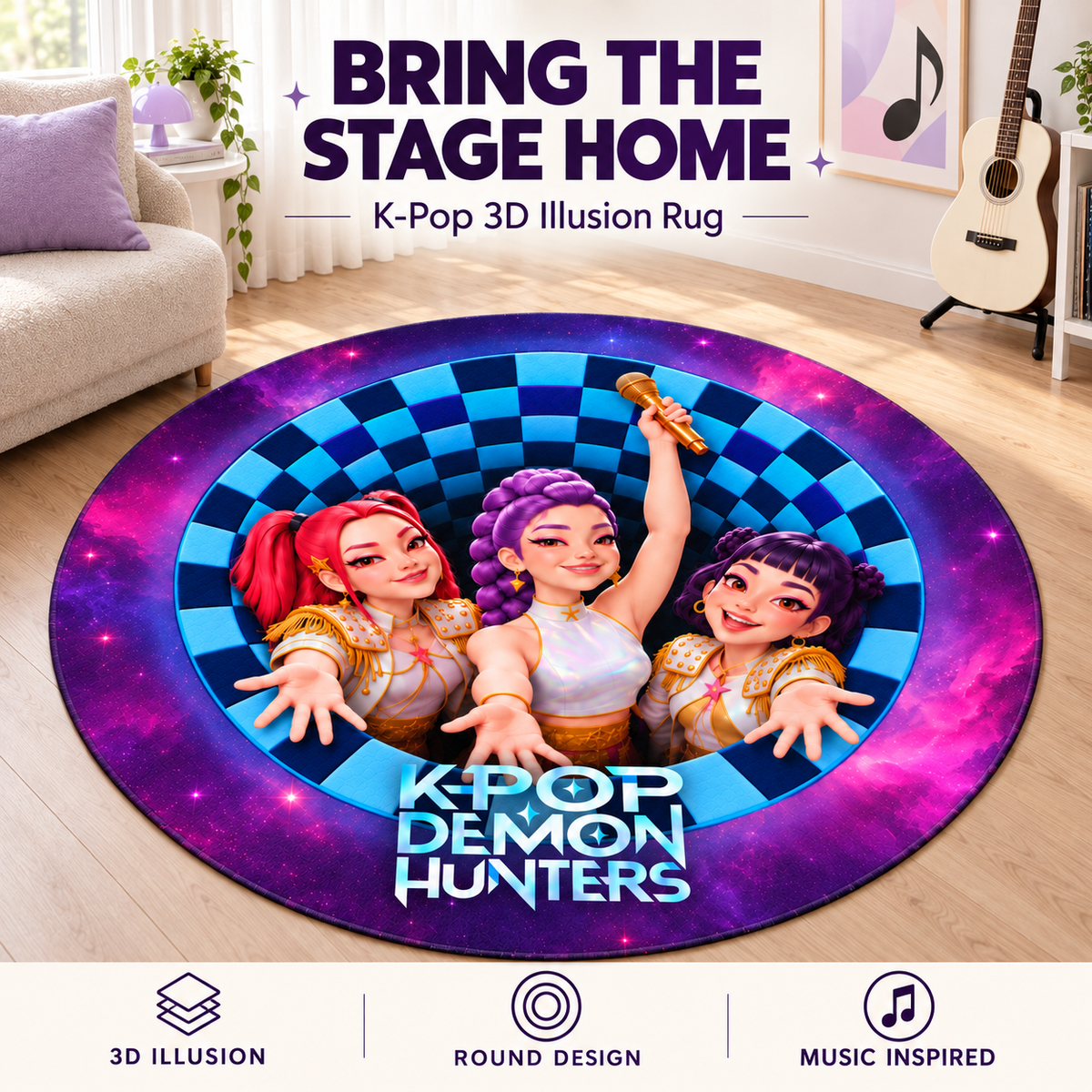 HUNTR/X Portal 3D Illusion Rug