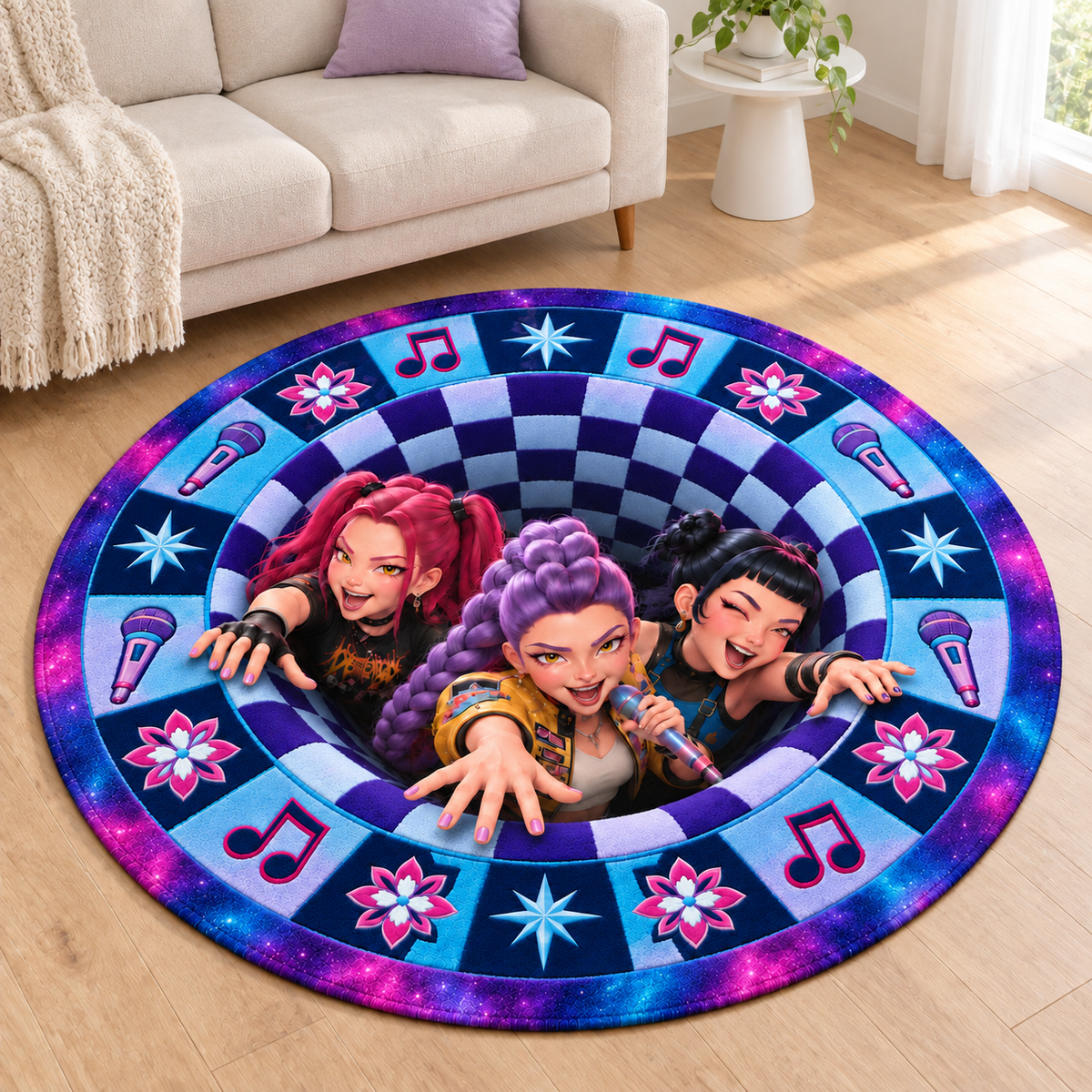 HUNTR/X Music Portal 3D Illusion Rug
