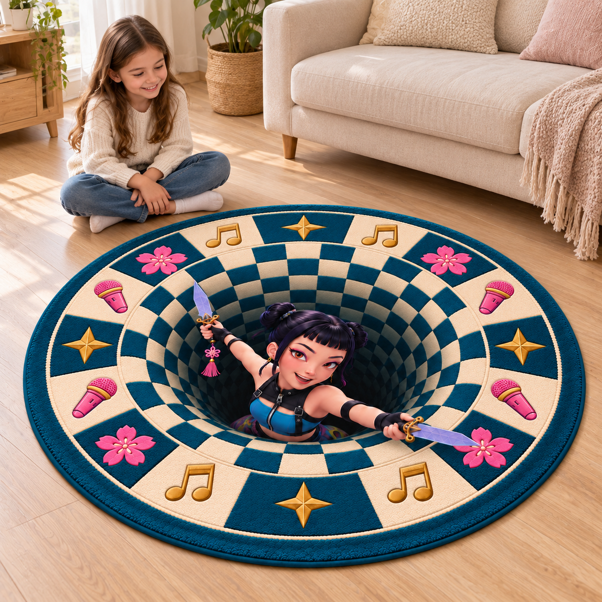 HUNTR/X Zoey Portal 3D Illusion Rug