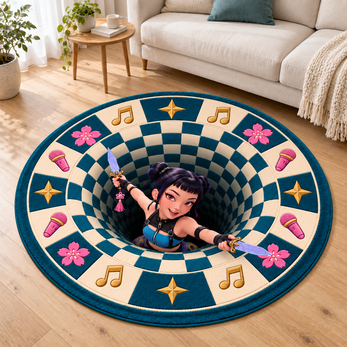 HUNTR/X Zoey Portal 3D Illusion Rug