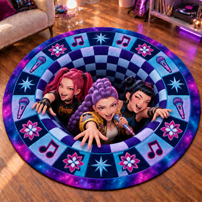 HUNTR/X Music Portal 3D Illusion Rug