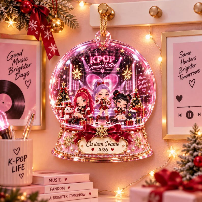 Personalized K-Pop Demon Hunter Ornament 2D Flat