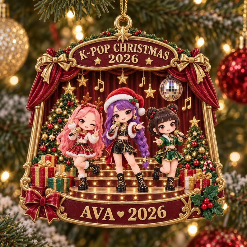 Personalized Pop Music Christmas Ornament