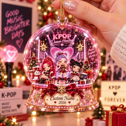 Personalized K-Pop Demon Hunter Ornament 2D Flat