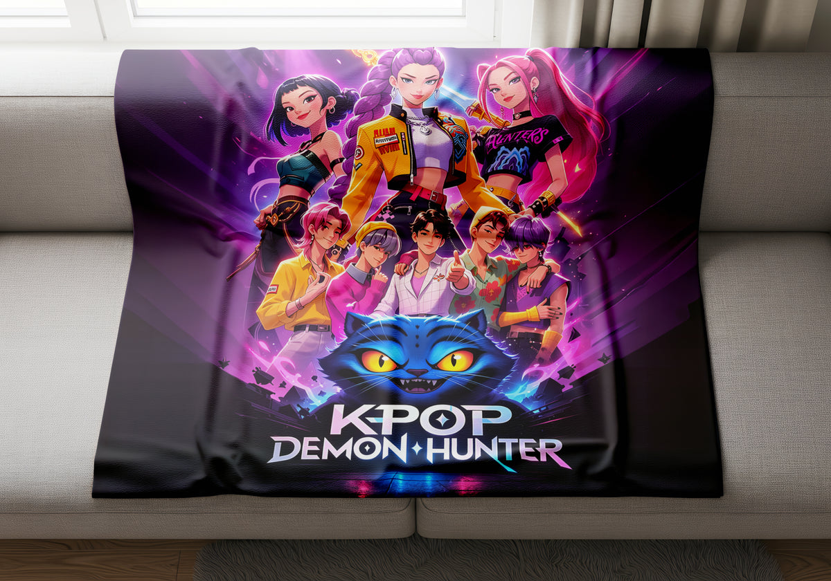 KPop Demon Hunters Full Cast Blanket