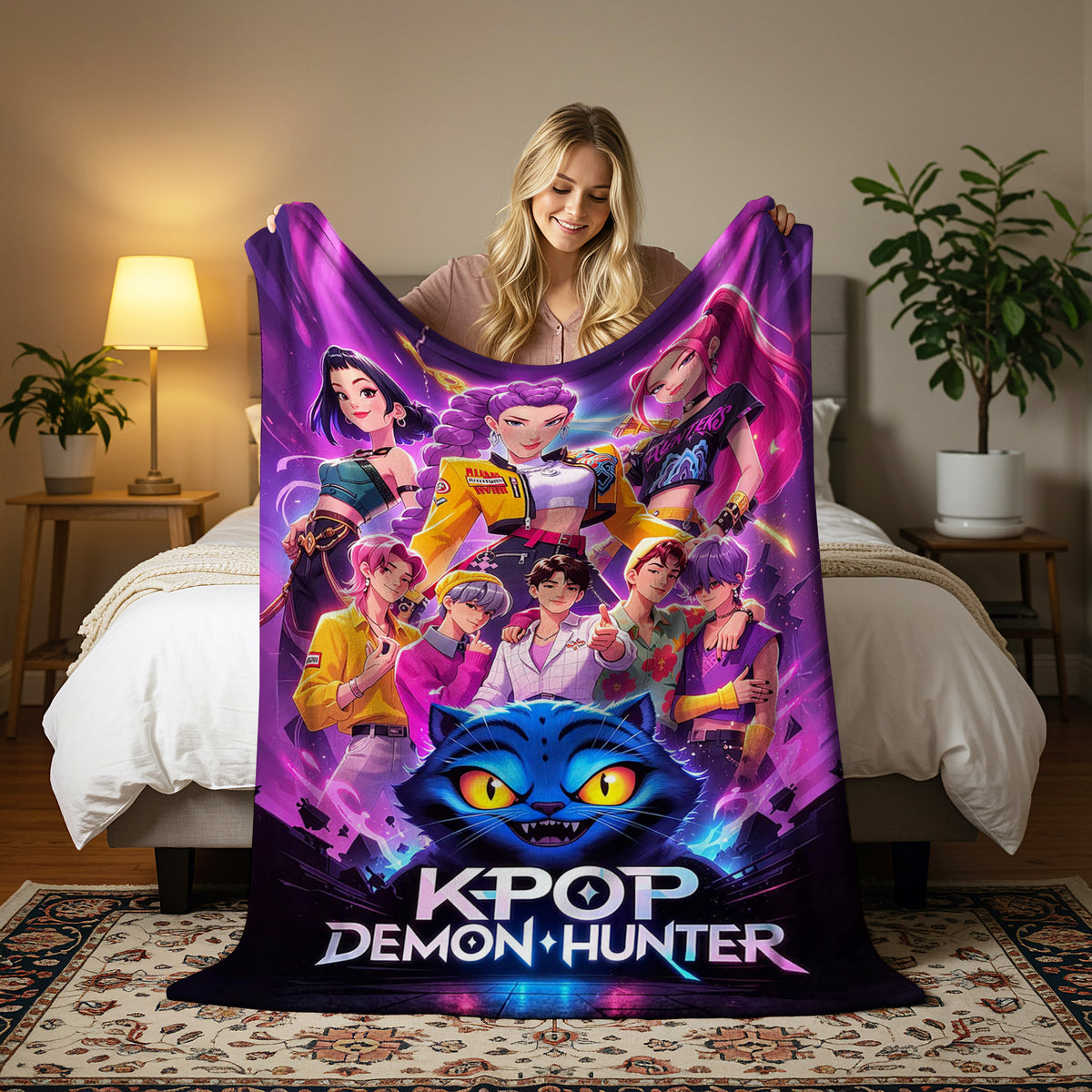KPop Demon Hunters Full Cast Blanket