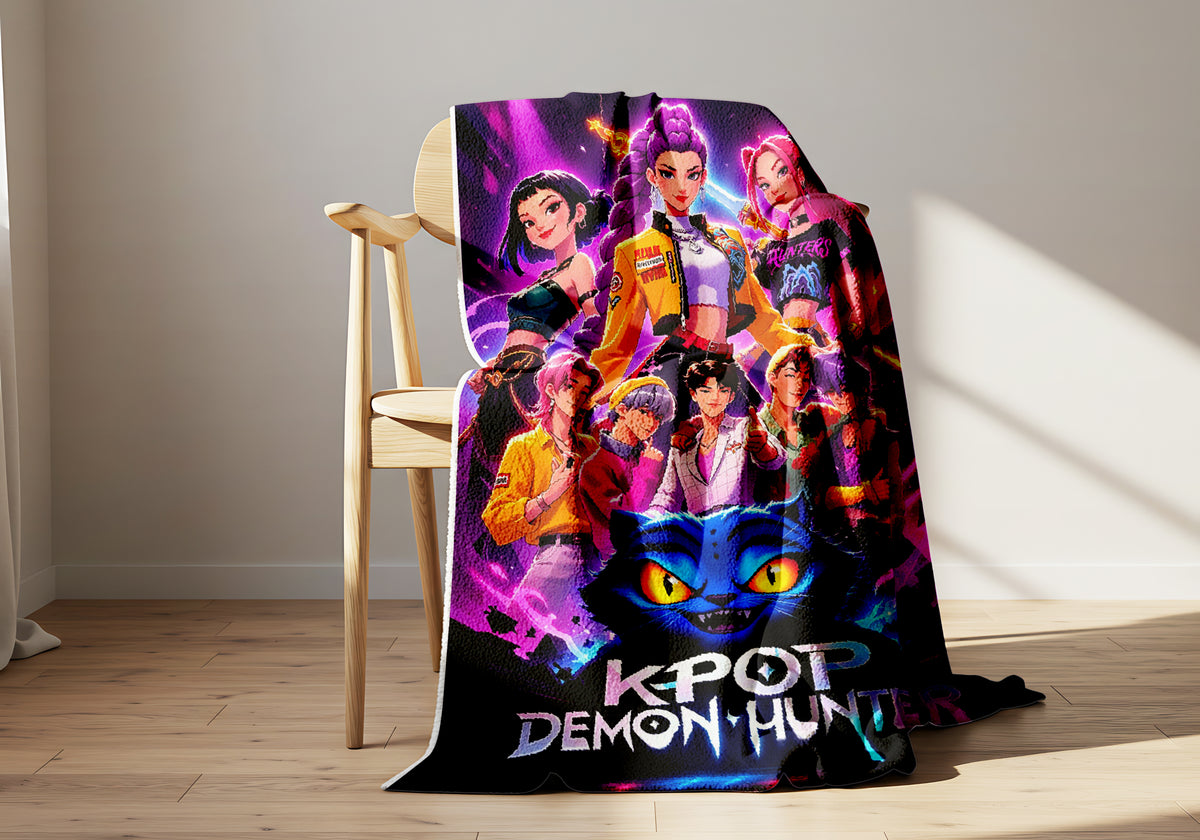 KPop Demon Hunters Full Cast Blanket