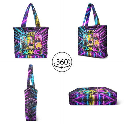 Personalized HUNTR/X Neon Tote Bag